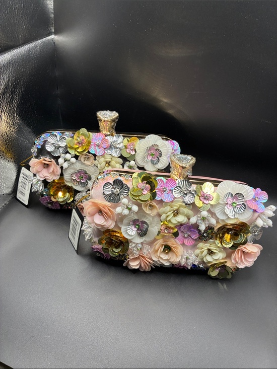 bebe Handbags - Bebe Floral Embellished Evening Clutch - Multicolor pick one 1️⃣ black or pink